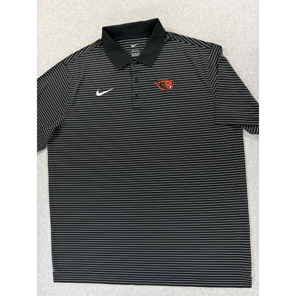 Oregon State Beavers Nike Dri Fit Stitched Logo Campus Polo Shirt (Men's 2XL)